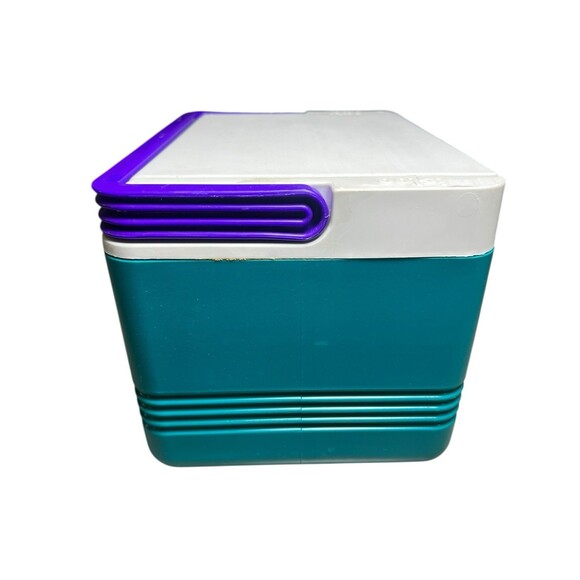 Igloo Polar Six teal purple ice chest insulated USA small lunch box 6 pack 1997 - Picture 5 of 12